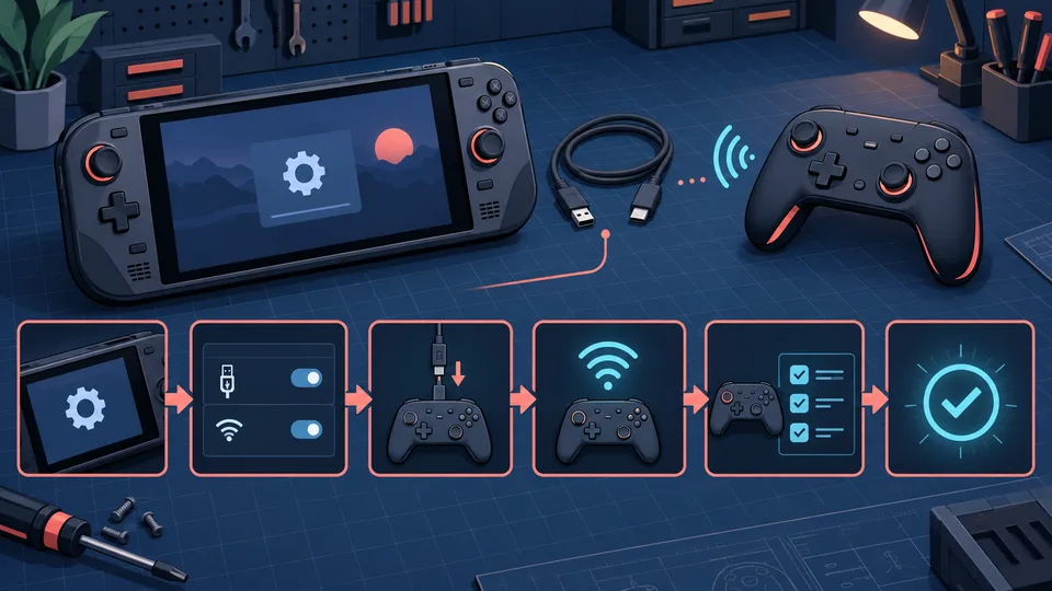 Editorial input diagnostic separating built-in controls, external controller, touch and desktop tests