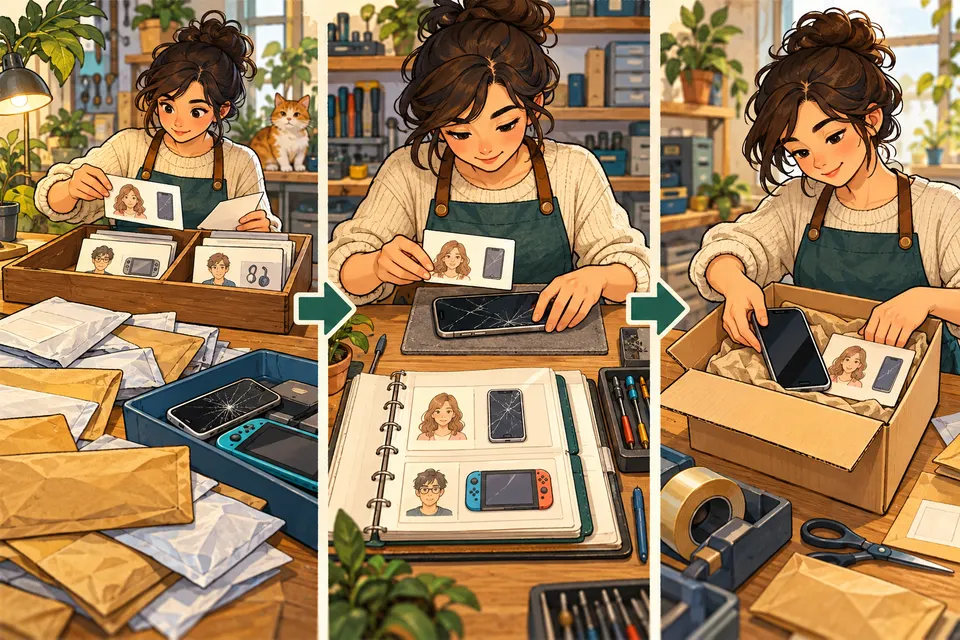 Gardez demande, appareil et notes ensemble de la réception au retour.